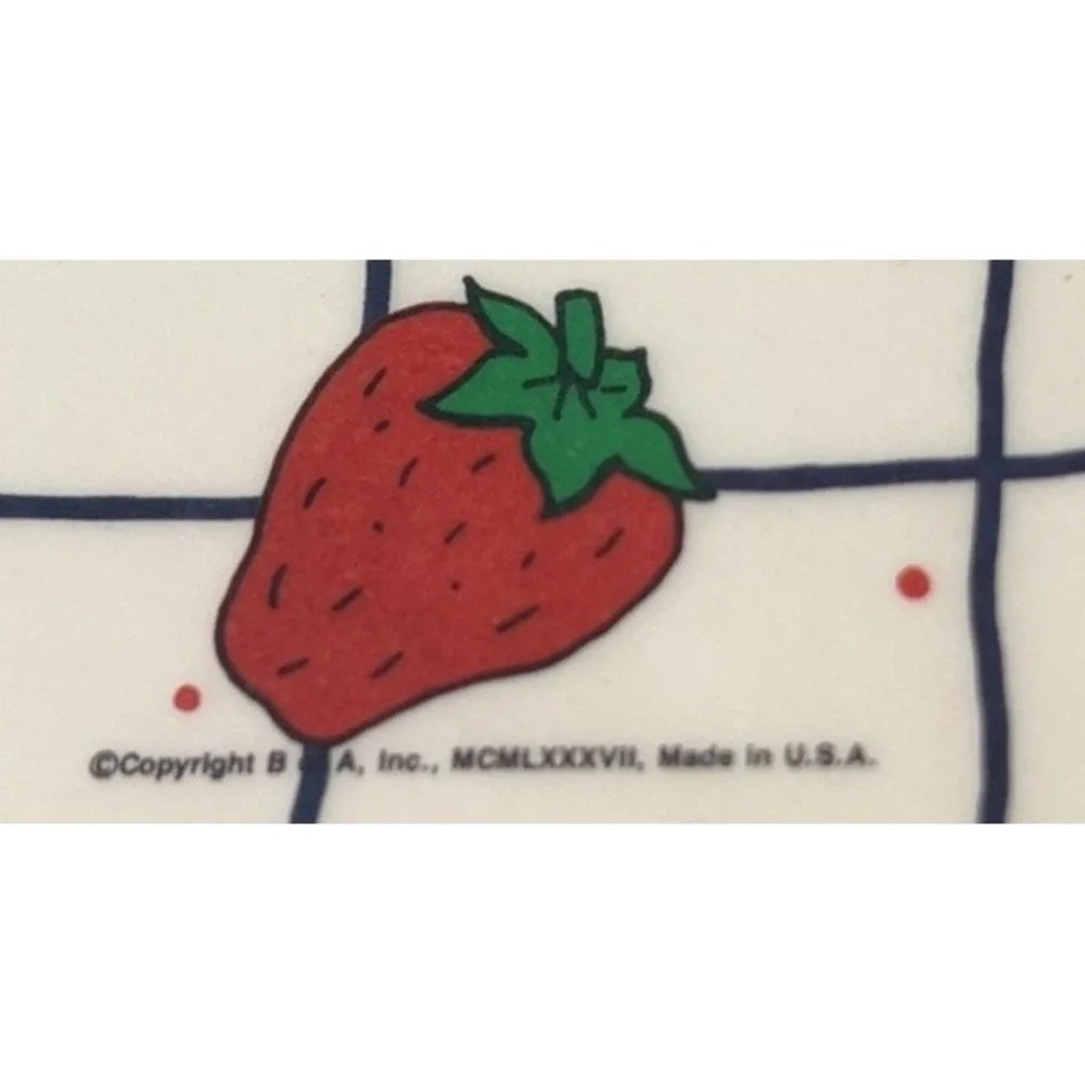 Vintage Strawberry Reversible Place Mats 1987 Made in USA | Set of 4